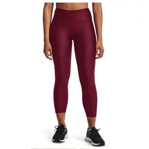 Under Armour heatgear no slip high waist ankle leggings in league red - Medium